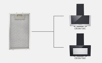 CIARRA Filtre à Graisse en Aluminium AL175310-OW pour Hotte Aspirante CBCB6736C-OW CBCB6736D-OW